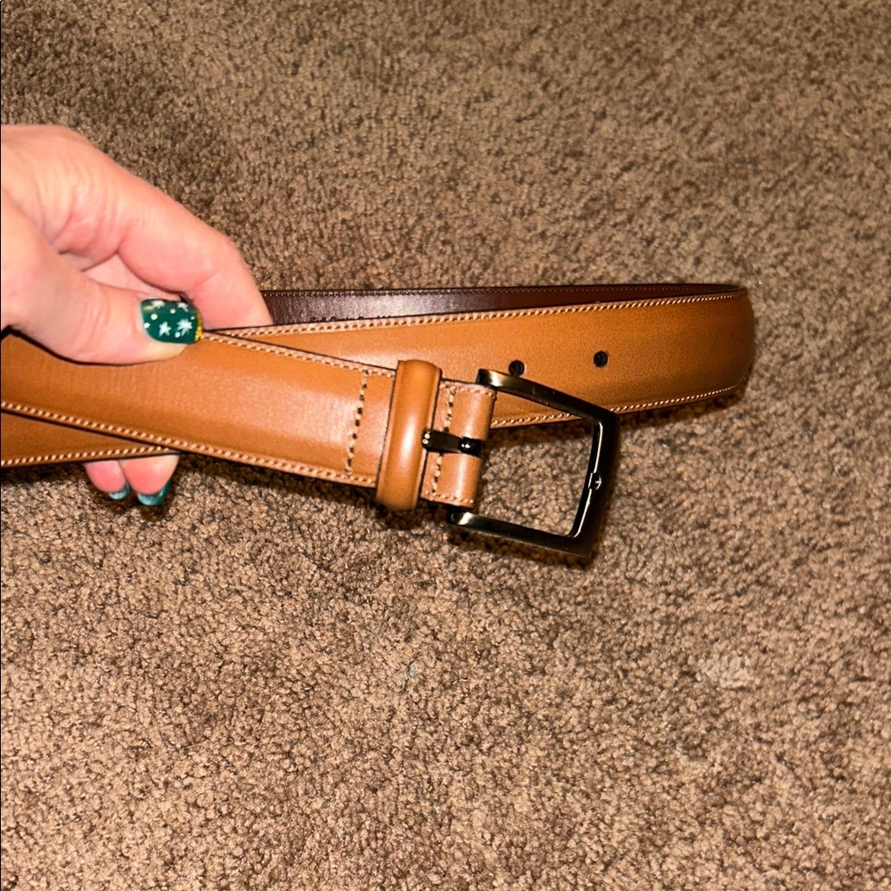 Men's Perry Ellis Tan Leather Belt